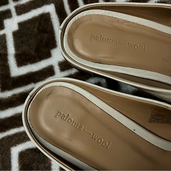 Paloma Wool Singapur Mules in Ecru Leather Size EU 40 - Picture 9 of 10